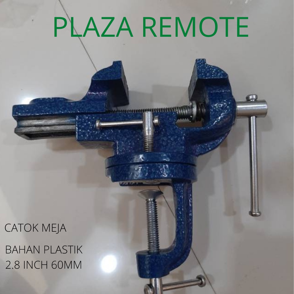 CLAMP / PENJEPIT / RAGUM /  TABLE CLAMP VISE / CATOK MEJA UKURAN 60MM/2,8 inch BIRU BAHAN BESI PRESISI