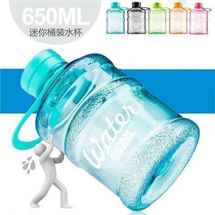 V77_ [ BOTOL BENTUK GALON MINI ] Botol Minum Galon Mini 650ml / Food Grade