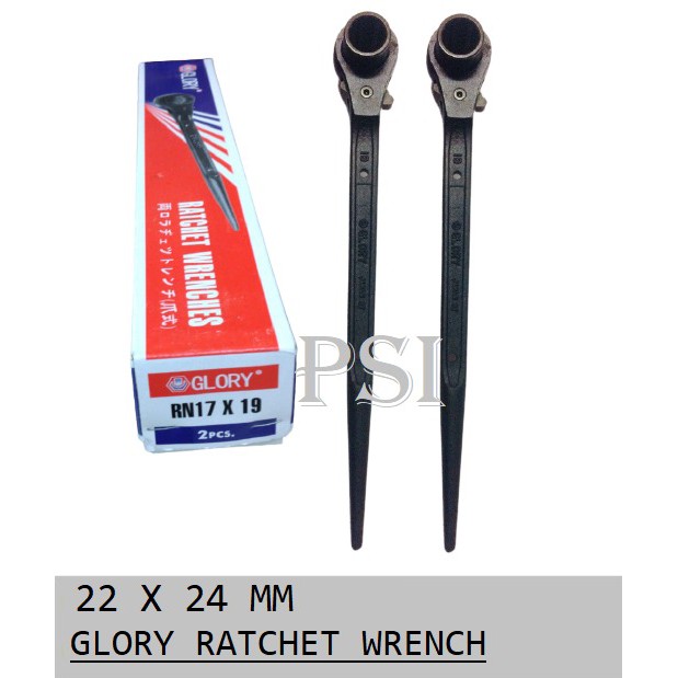 Glory Double socket ratchet wrench 22 x 24 mmkunci ratchet scaffolding