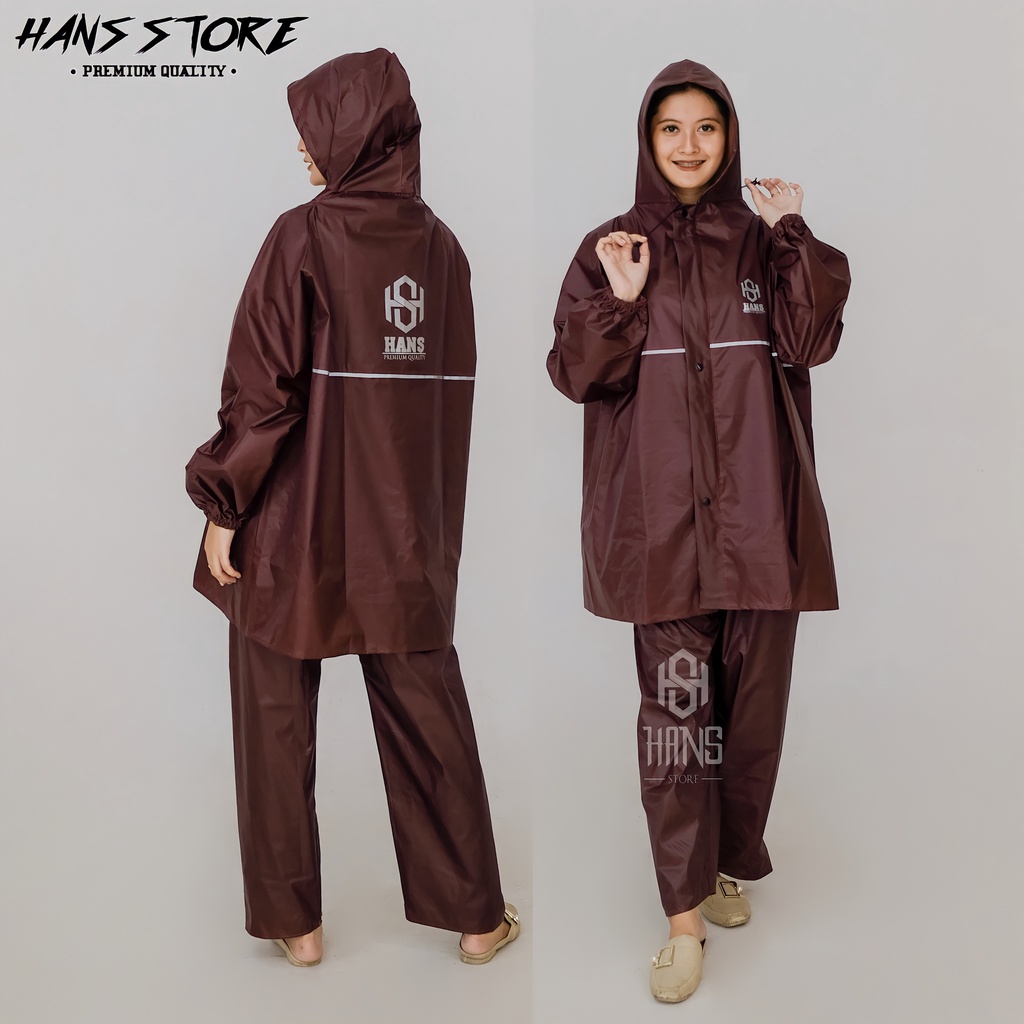 JAS HUJAN, RAINCOAT Pria Wanita Terbaik By HANS Anti Rembes CREM