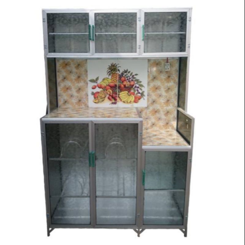 RAK PIRING 3 PINTU MAGIC COM RAK PIRING ALUMINIUM LEMARI PIRING ALUMINIUM LEMARI PIRING 2 PINTU LEMA