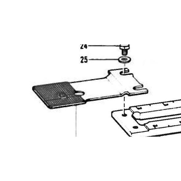 S03476001 Feed Plate / Plat Pasang Kancing Brother B917 Mesin Jahit Pasang Kancing S03476-001