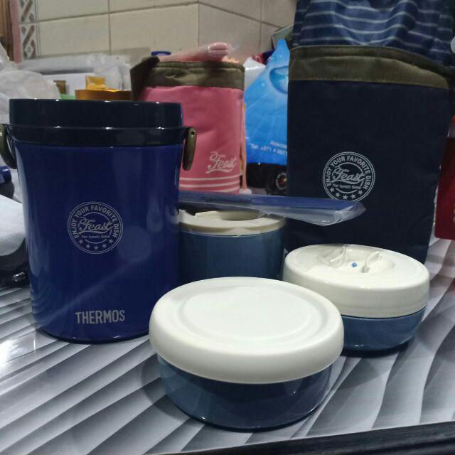 Thermos Vacuum Lunch Tote Insulated  Navy Blue (jbc-801-nvy)