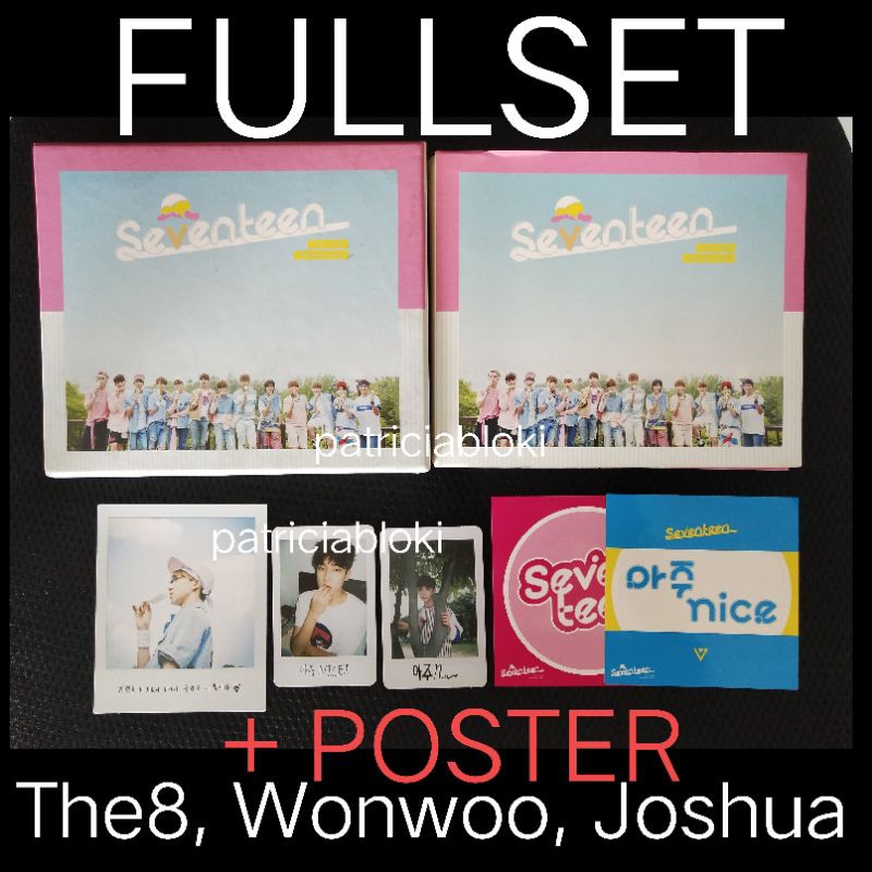 Fullset Album Seventeen Love and Letter Repackage Very Nice Pc Wonwoo Joshua Photocard Aju n an ode