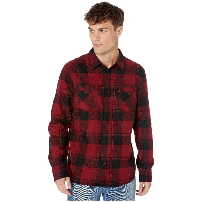 kemeja flanel pria levis original ada big size besar
