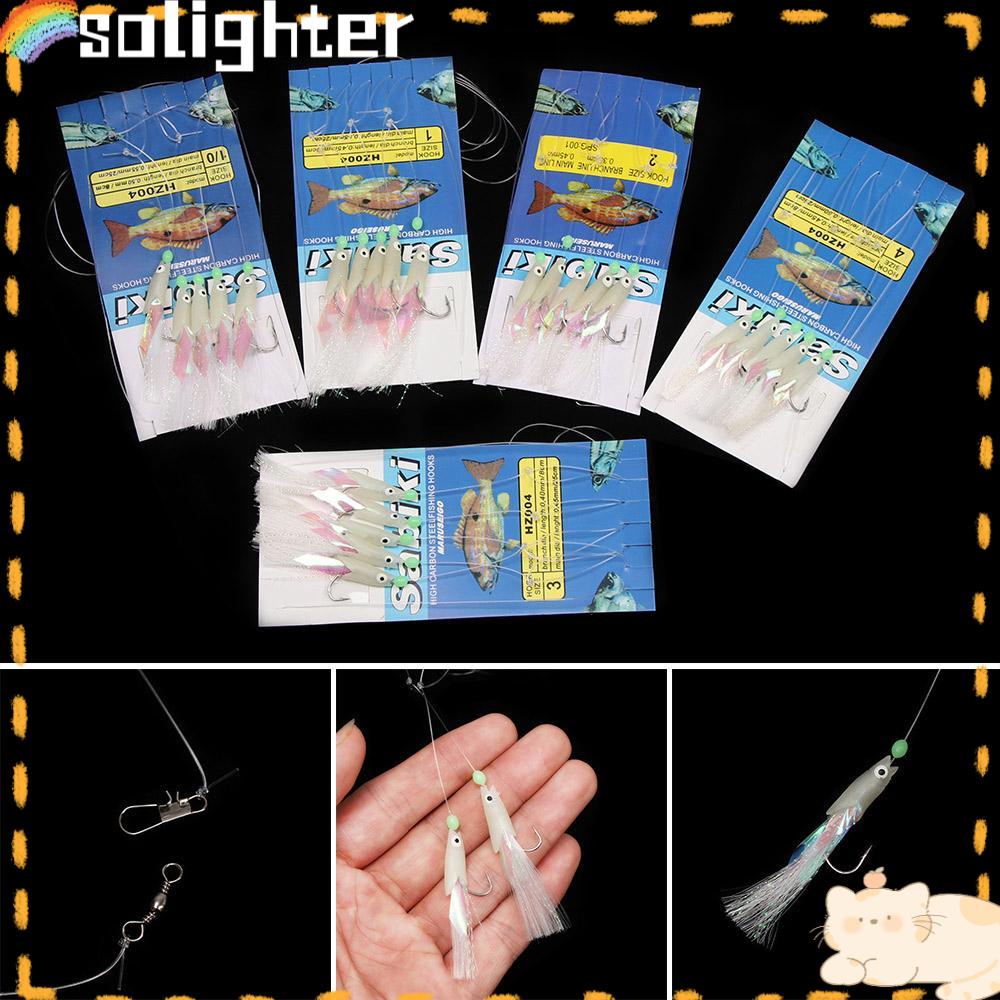 Solighter 5Pcs / Set Umpan Pancing Softlure Tiruan Bentuk Ikan Bahan Silikon