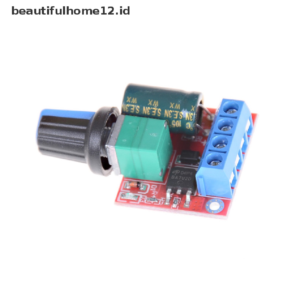 【beautifulhome12.id】 Mini DC Motor PWM Speed Controller 5A 4.5V-35V Speed Control Switch LED Dimmer .