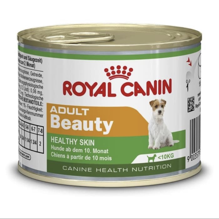 Royal canin dog food adult mini beauty can 195 gr