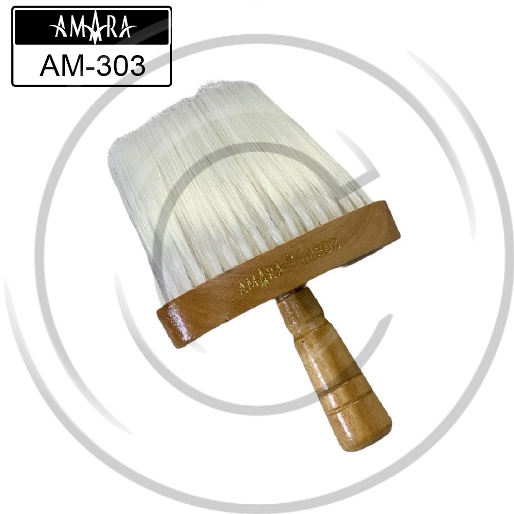 AMARA / BRUSH-AM-303 / Body Scrub Brush / Kuas Sikat Badan Pegangan Kayu Ukuran Besar 16cm - CO