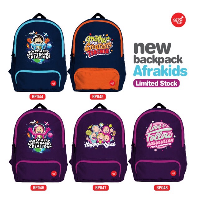 Afrakids Tas Ransel Anak Muslim Terbaru | Backpack Anak Branded