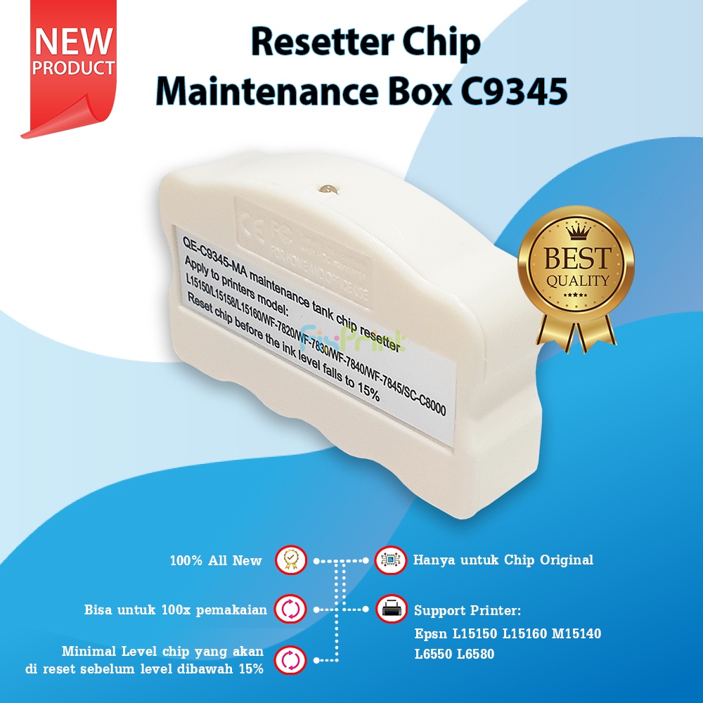 Resetter Chip Waste Ink C9345 Printer Epsn L15150 L15160 M15140 L6550