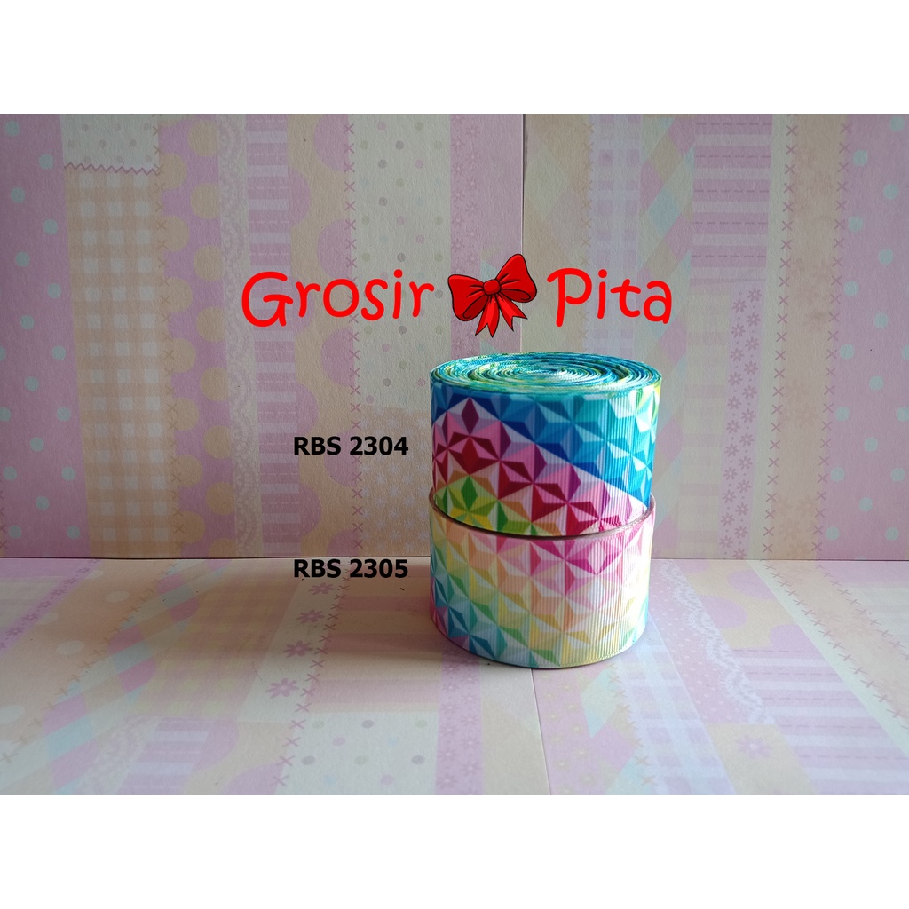 

(25 yard) Pita Grosgrain Motif RBS 2304,2305 | Toko Bahan Craft | Grosir Pita