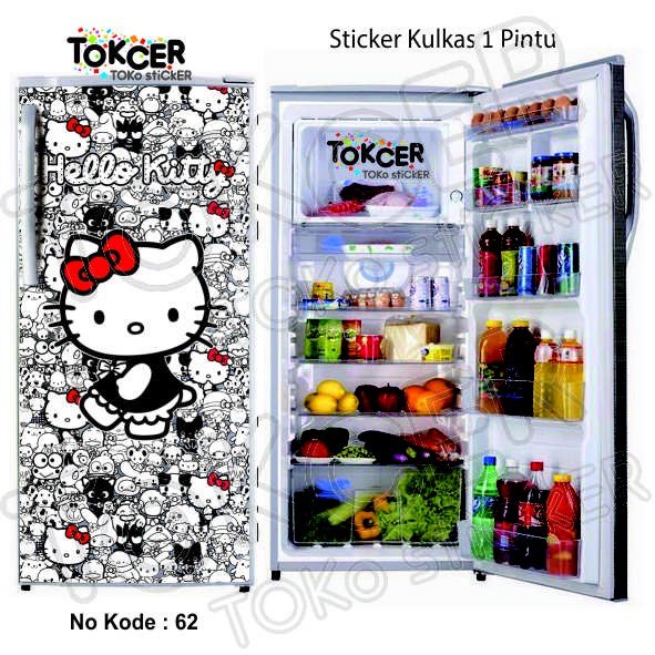 Sticker Kulkas 1 Pintu dan 2 Pintu HELLO KITTY