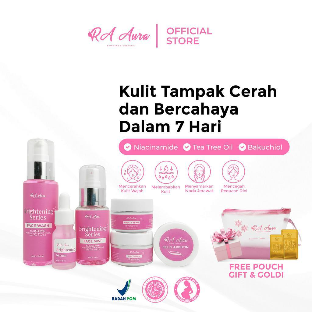 BPOM Ra Aura Paket Whitening Series / Brightening / Cerah dalam 7 hari / Skincare BPOM / Paket Whitening / Instan Whitening / glowing skincare / RETINOL NIACIAMIDE / paket pemutih wajah / cream pemutih wajah / paket skincare bpom / cerah dalam 7 hari