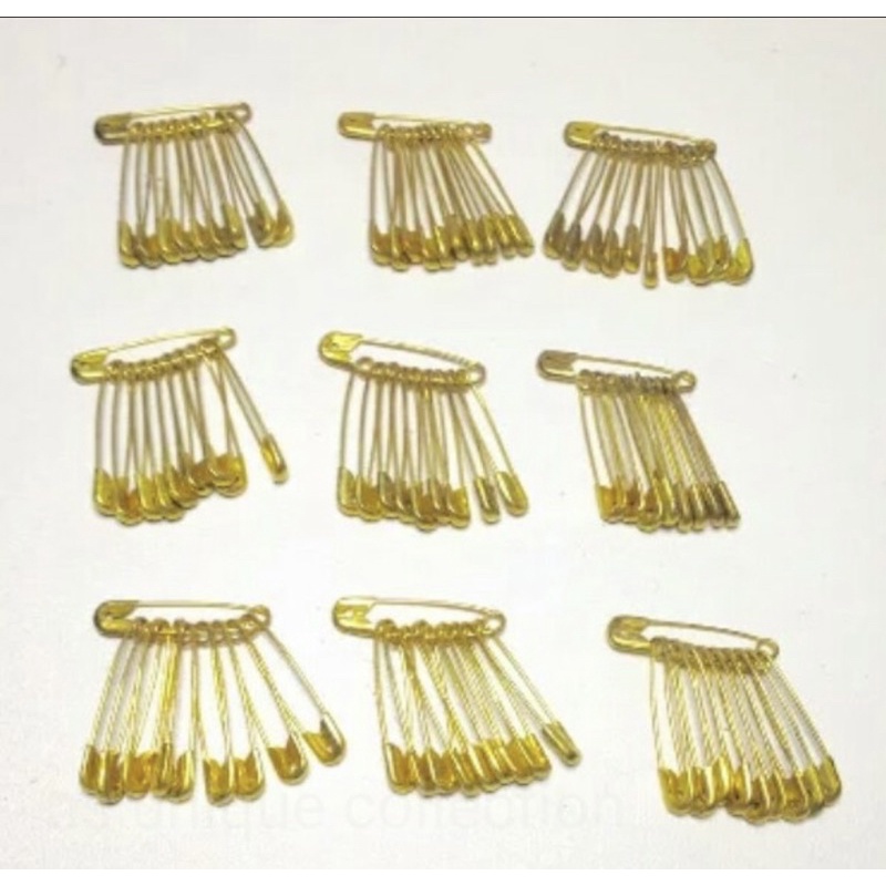 PENITI KECIL SILVER DAN GOLD ISI 12 | PENITI HIJAB | PENITI KECIL PUTIH DAN EMAS