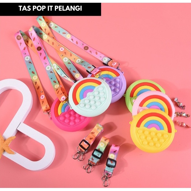 TAS ANAK POP IT JELLY / TAS POP IT ANAK SELEMPANG UNICORN / TAS POP IT ANAK TERMURAH - P-015