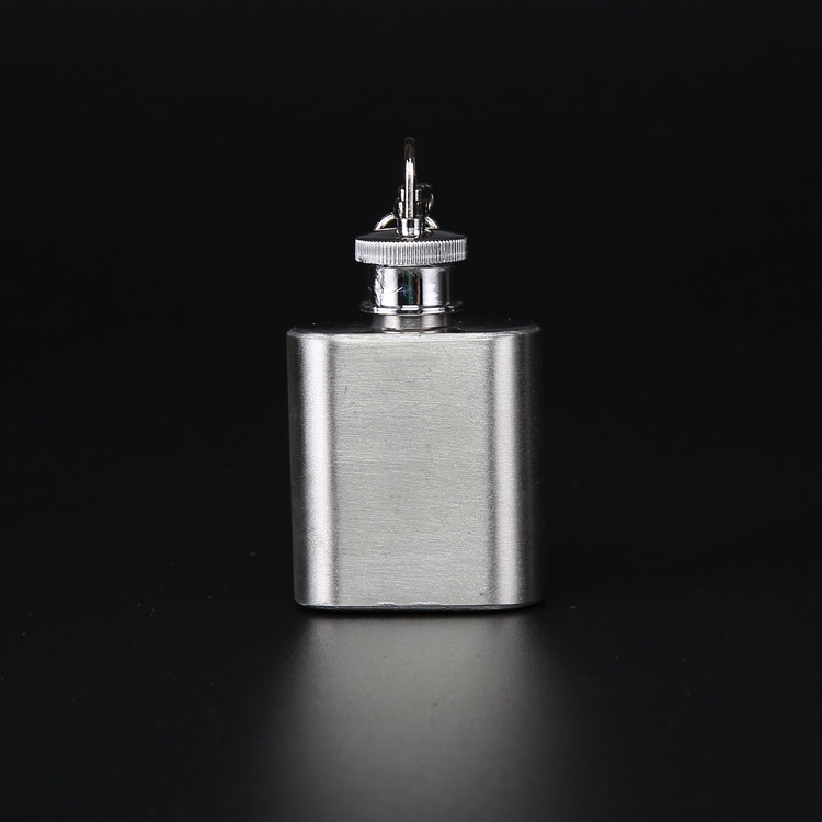 Botol Hip Flask Mini 1oz Bahan Stainless Steel Dengan Gantungan Kunci