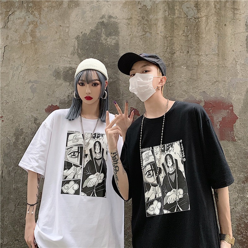 MYSTIQUE.ID-BAJU KAOS COUPLE ITACHI T-SHIRT LUCU DAN AESTHETIC