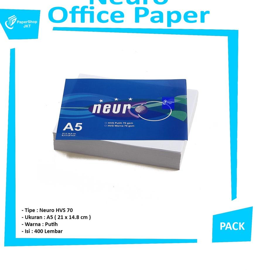 

Terbaru! NEURO - kertas a5 hvs putih 70gr A4 / 2