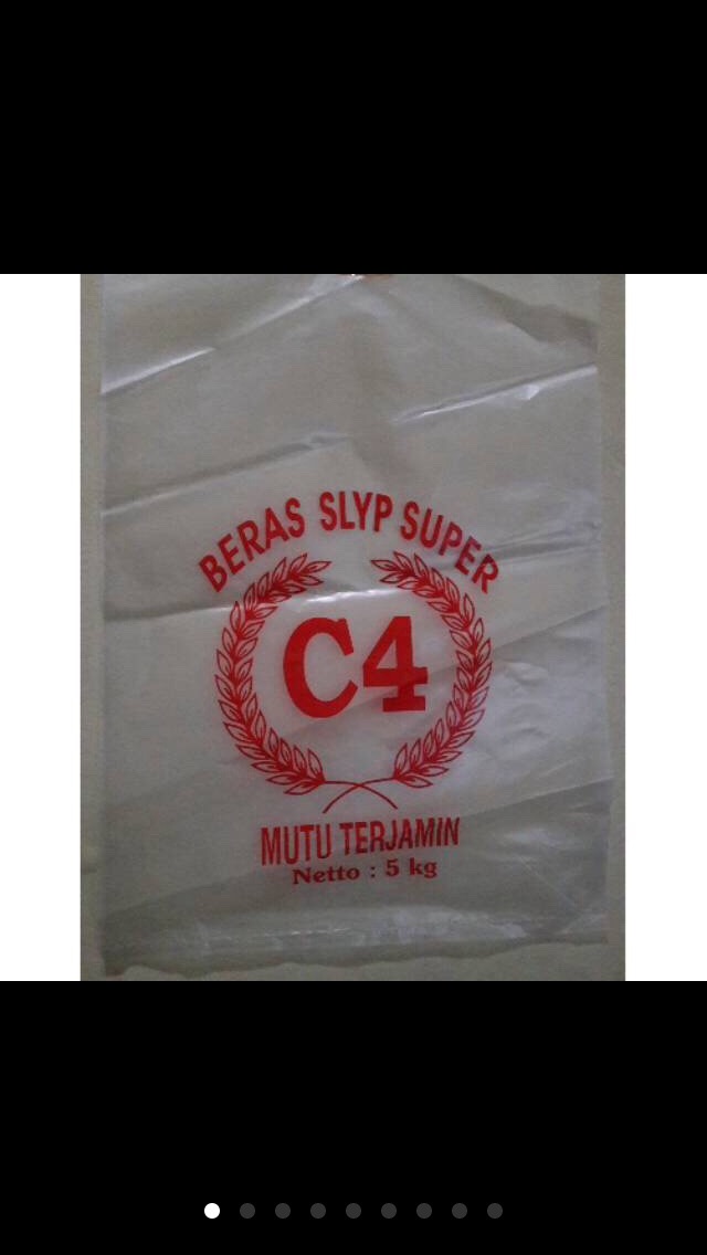 Plastik Beras 5 Kg ( C4 - C4 Raja - Pandan Wangi- Mentik Wangi-  Walet-  Apel -anggur - Pak Tani )