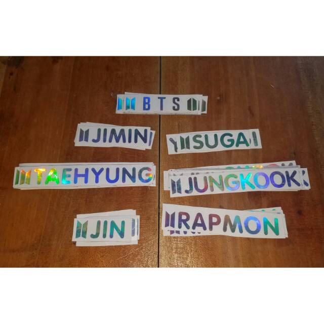  STIKER  HOLOGRAM  BELI 6 GRATIS 1 BTS  JIMIN V RM JIN SUGA 