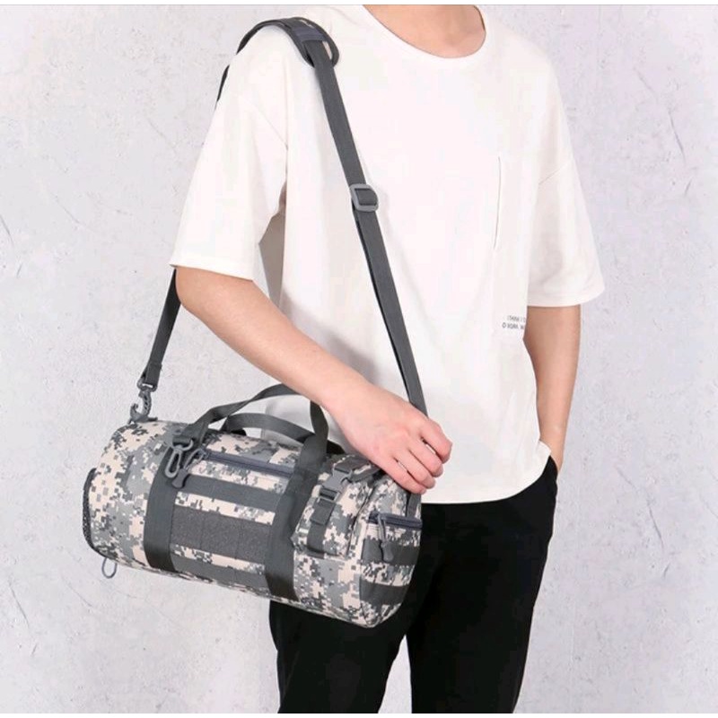 Tas Selempang Army Kekinian Model Tabung