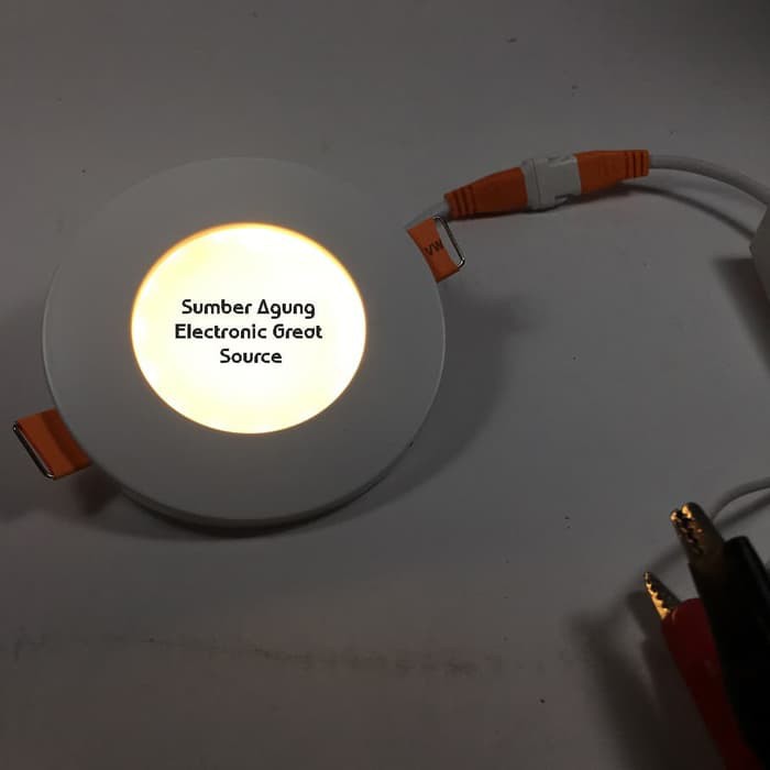 LED Panel Light 3inch Downlight 3W Kuning Warm White Bulat Kent Lite