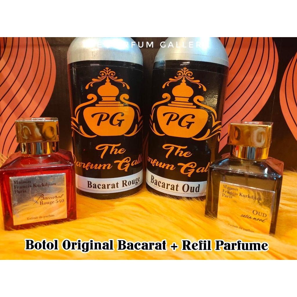 Botol Original Second + Refill Parfum Bacarat Rouge, Bacarat Oud, Mount Blanc, Jo Malone, Davidoff, 