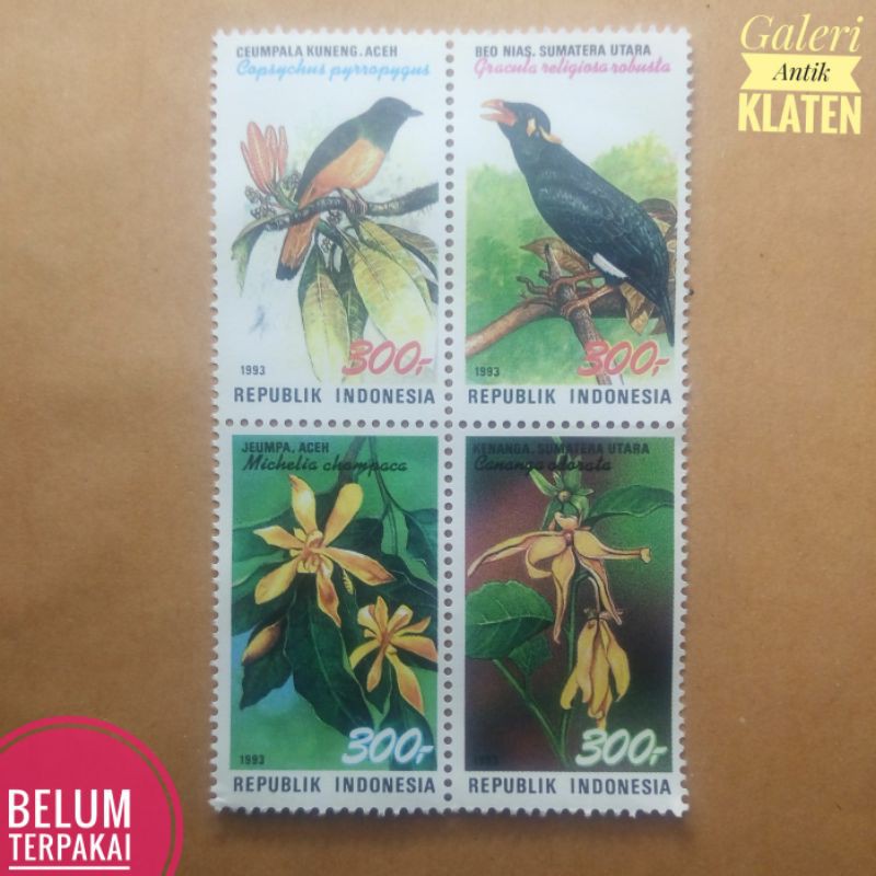 

Set 4v Variasi Lengkap Perangko Cinta Puspa dan Satwa tahun 1993 Seri 1 Paket prangko lama Indonesia