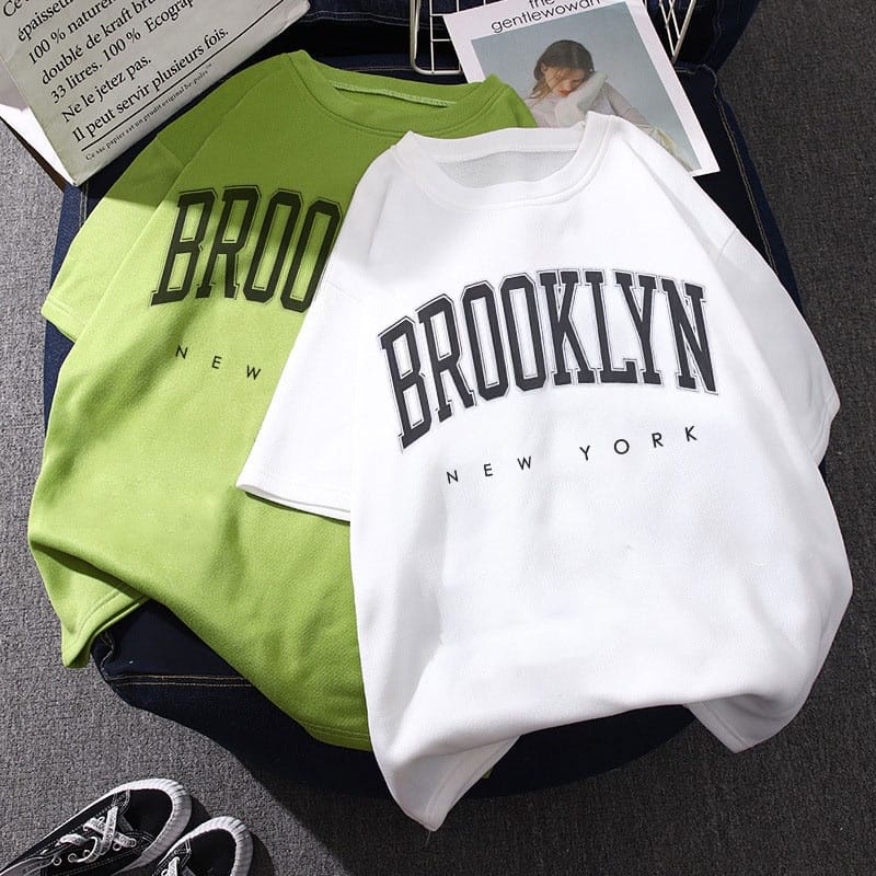 MYSTIQUE.ID-BAJU KAOS BROOKLYN NY T-SHIRT LUCU DAN AESTHETIC