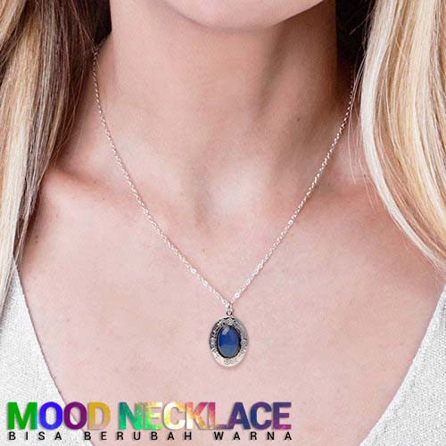 Kalung Korea Mood Necklace Stainless Steel O Shape Bisa Berubah Warna J4U089
