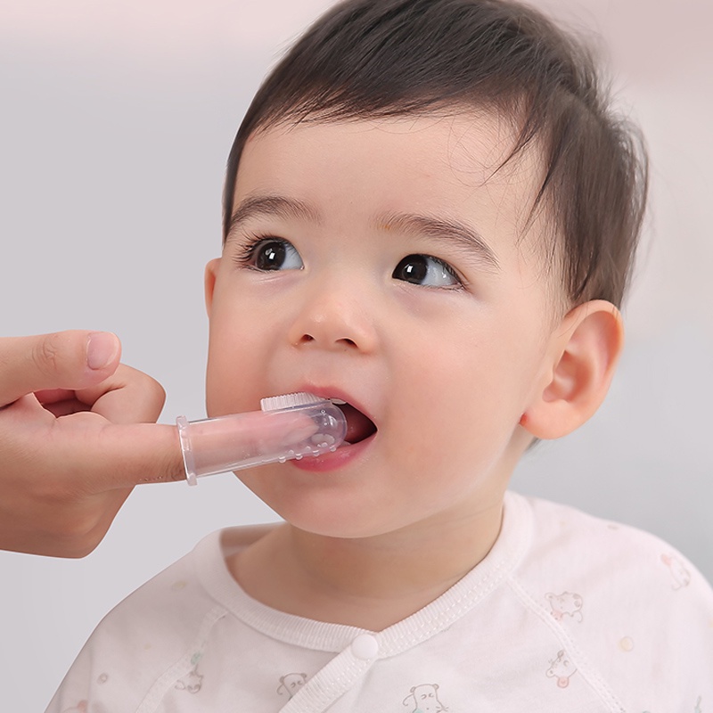 HIPPO LAND Bayi Finger Tooth Brush Silikon Jari Baby Newborn Lidah Gusi Silicone Food Grade Lembut 44