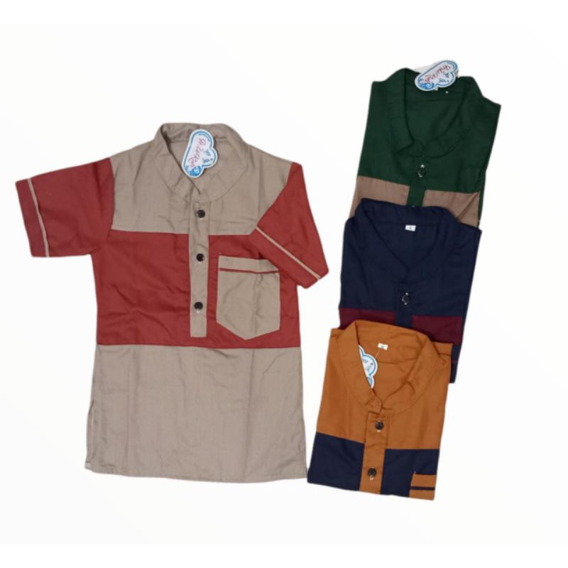 Baju Atasan Koko Turki Toyobo Anak Laki Laki 1-10 Tahun/Koko Anak Laki Laki/Koko Peci/