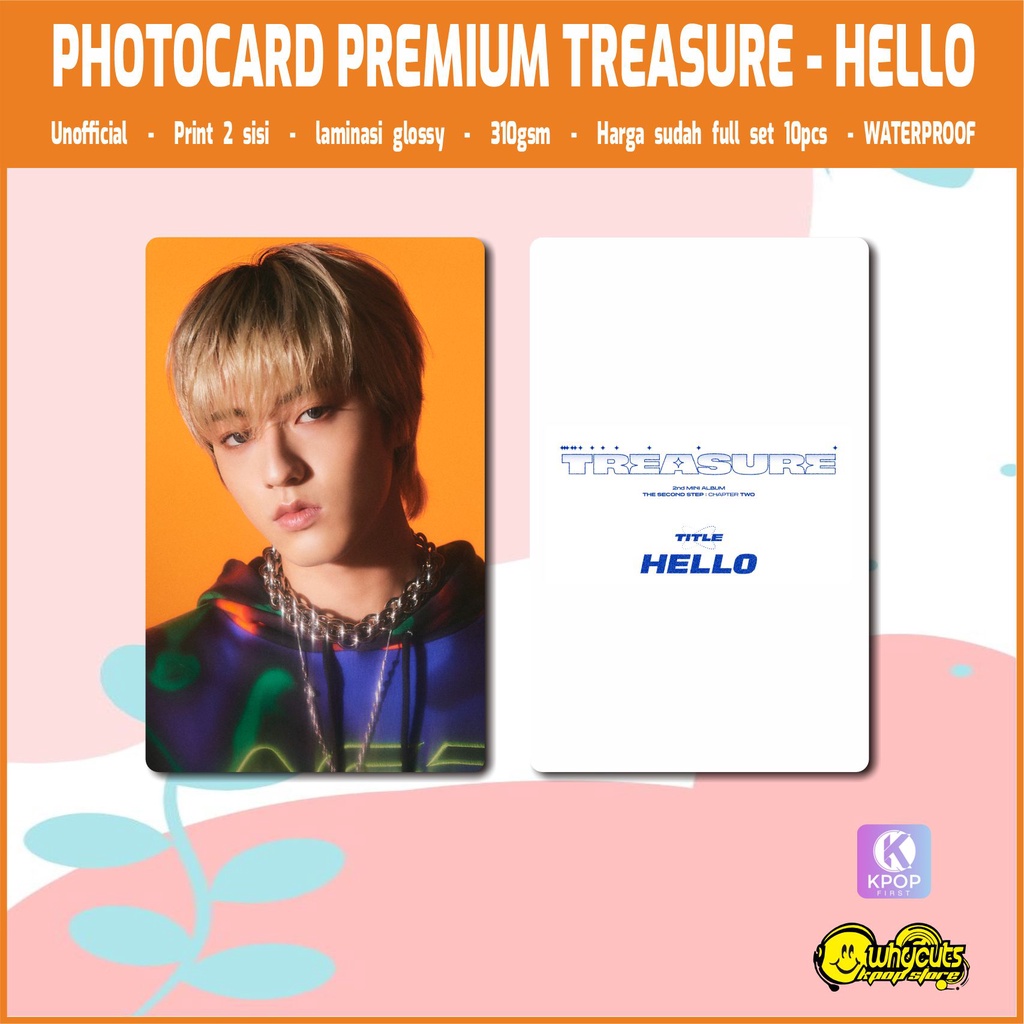 Photocard Set Premium Treasure Hello / Print 2 sisi laminasi glossy / anti air isi 10pcs