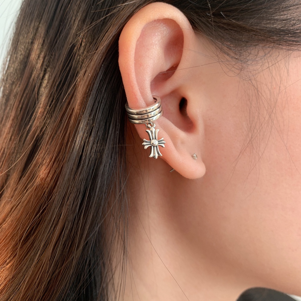 Anting Tusuk Desain Salib Unik Mewah Untuk Wanita