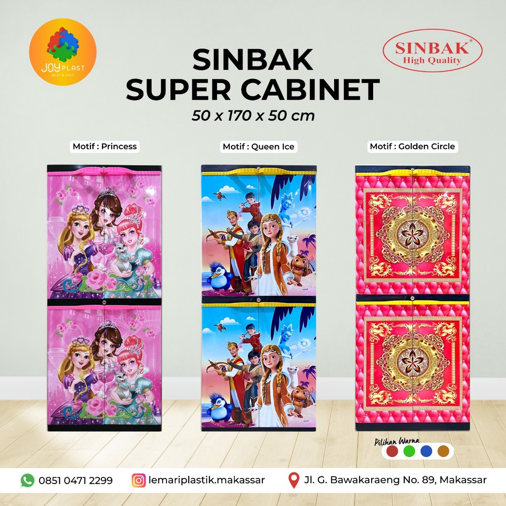 LEMARI GANTUNGAN KARAKTER/LEMARI PLASTIK/LEMARI PAKAIAN ANAK SINBAK