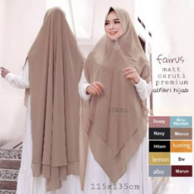 JILBAB HIJAB KHIMAR SYARI CERUTY JUMBO 2 LAYER PAD ANTEM BELAH SAMPING-1