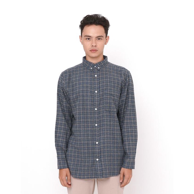 TERMURAH Kemeja Unisex Erigo Flannel Brighton Grey /KAOS PRIA DISTRO/KAOS PRIA POLOS/KEMEJA PRIA LEN