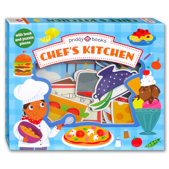 [Priddy Books] Let's Pretend - Chef's Kitchen (With Board Book and Puzzle Pieces)