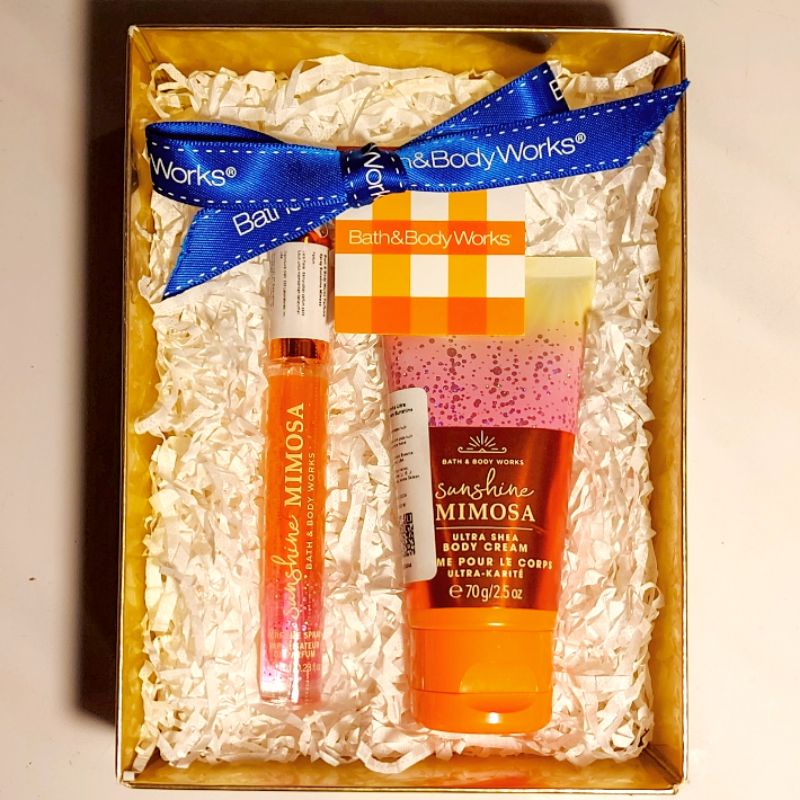 BBW SUNSHINE MIMOSA GIFT SET PAKET BATH &amp; BODY WORKS