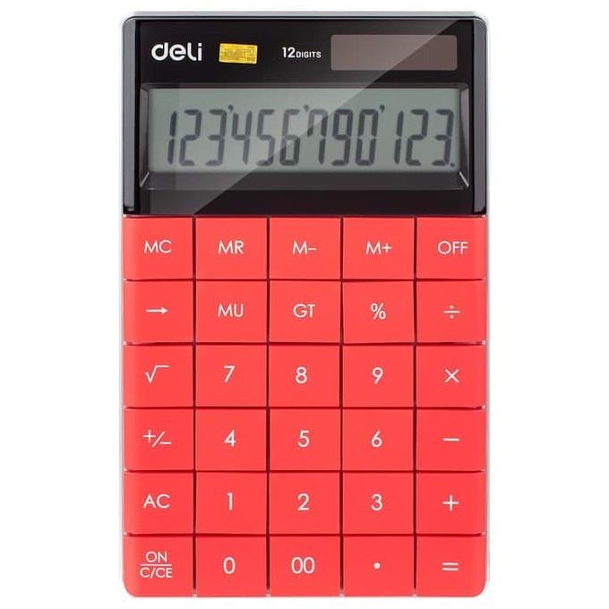 

*****] Kalkulator Meja Deli Desktop Elegan & Colorful - 12 Digit | Dual Power