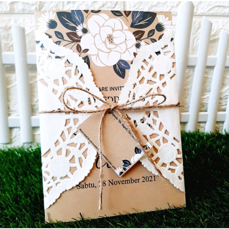 undangan ikat model amplop coklat