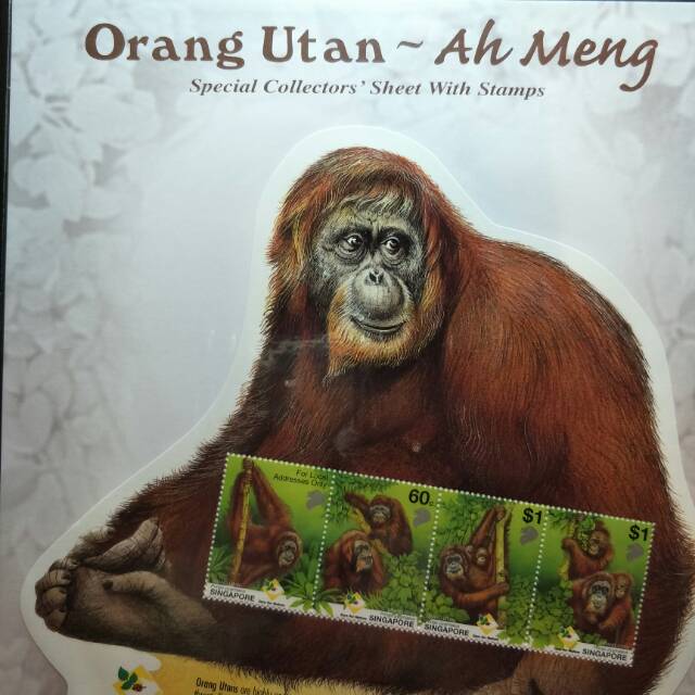 

Lembaran Kolektor Perangko Orang Utan Ah Meng - Prangko Singapura