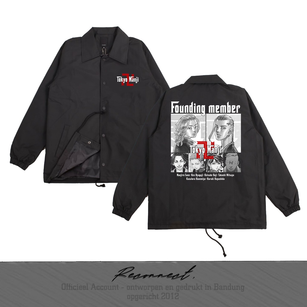 Reconnect Coach Jacket Tokyo Revengers Founding Member Tokyo Manji - Unisex