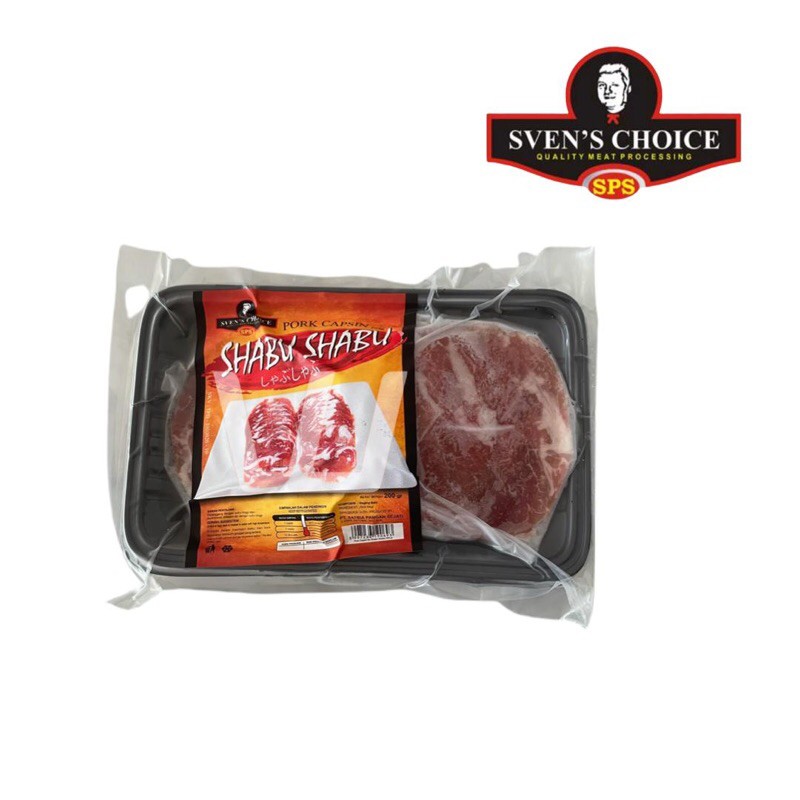 

Sven's Choice Daging Babi Premium Pork Capsim Untuk Shabu Shabu 200G Bagian Leher Empuk