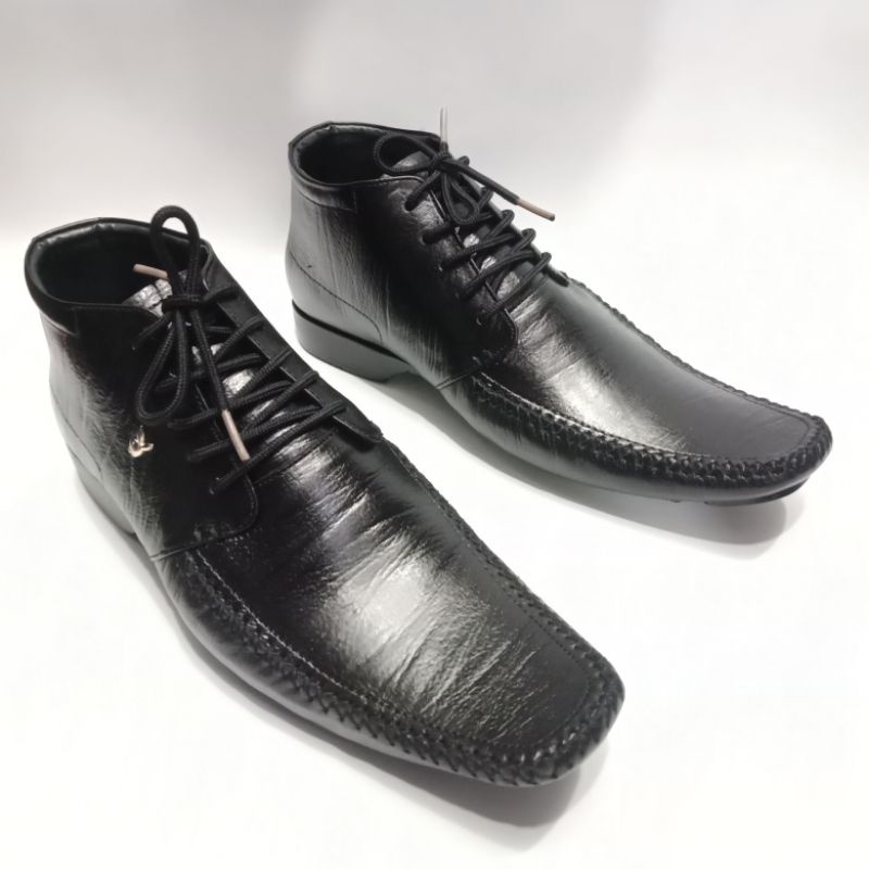 Sepatu Boot Pria/Kulit Asli/Merek Playboy/Pantofel Boot Tali/Pantofel Kerja Pria/Sepatu Boot Resleting Pria