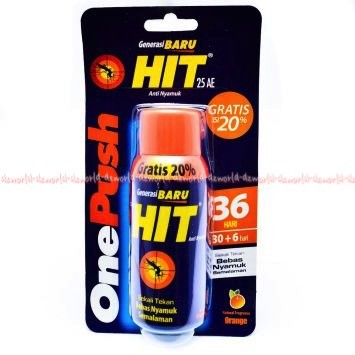 Hit one Push 30hari Orange Anti nyamuk Jeruk Pengusir Nyamuk 1x Semprot Onepush Obat Nyamuk Spray