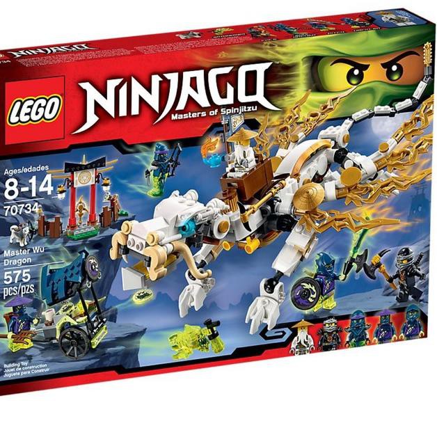 70734 Master Wu Dragon Lego Ninjago Ghost Ninja Hackler w/ Shield & Weapon