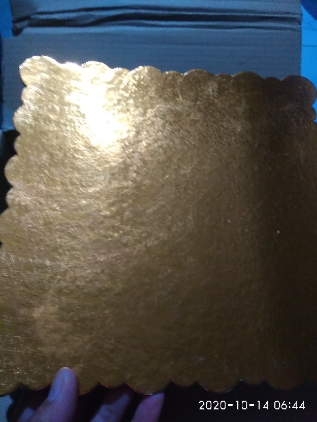 Alas Kue Emas Bulat & Petak 25x25cm