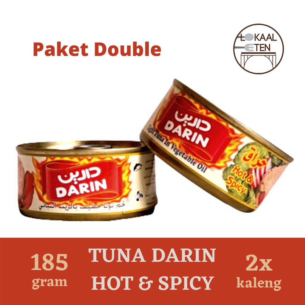 

TUNA DARIN Paket 2 pcs Ikan Tuna Dalam Minyak Makanan Kaleng 185 g - Hot & Spicy